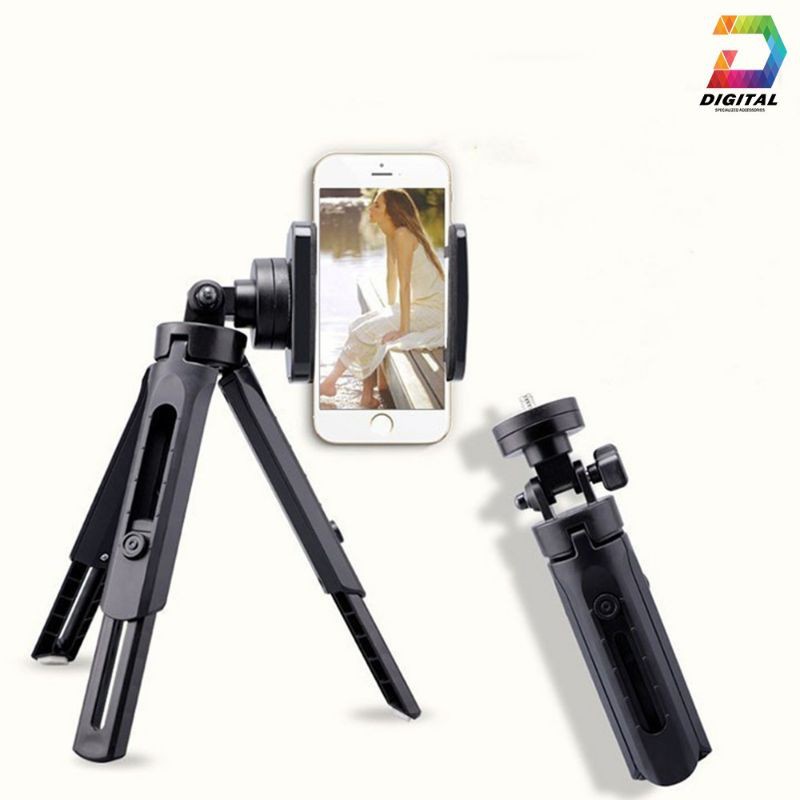 Tripod Kiêm Chân Đế Chụp Ảnh Xoay 360° Đỡ Điện Thoại, Máy Ảnh, Có Thể Kéo Dài Phần Chân Tripod