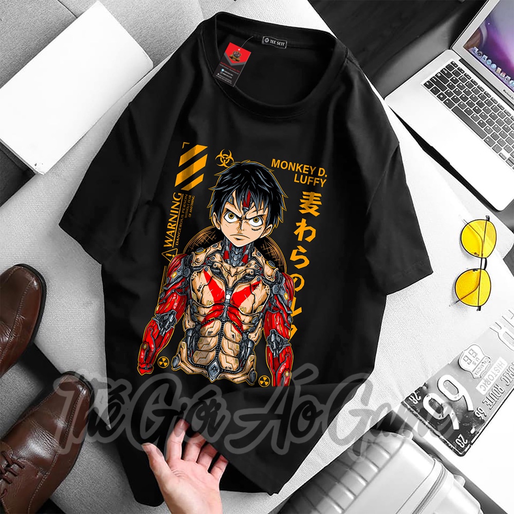 Áo one piece luffy nam nữ Áo thun one piece luffy trắng đen form rộng unisex cotton co giãn thoáng mát TGAG T16