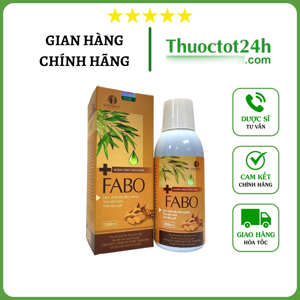 Nước Ngâm Chân Thảo Dược Fabo - Hỗ Trợ Giảm Mùi Hôi Chân, Tê Bì Chân Tay