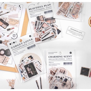 INFEEL.ME_Set 40 stickers thiết kế chủ đề nước hoa, đồ make up, hộp ký ức, notebook...