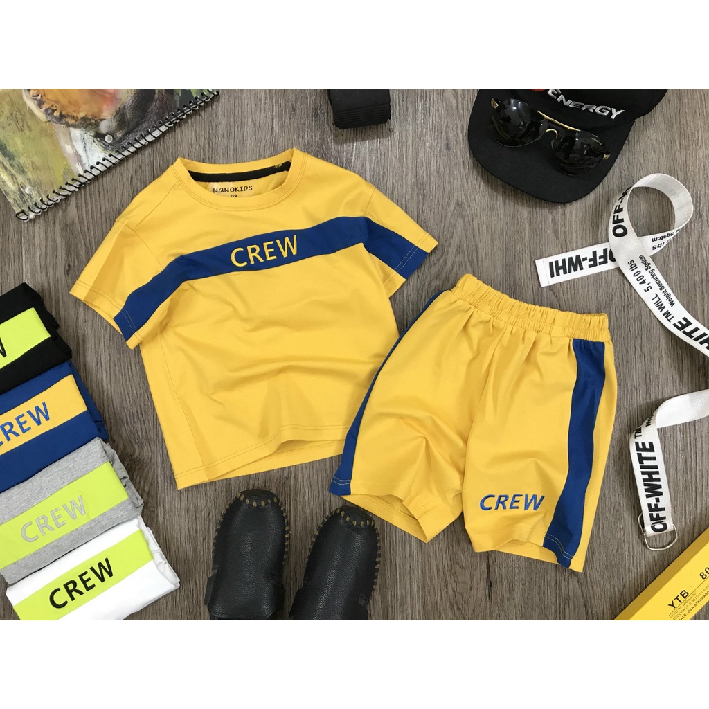 Set thun thể thao in chữ bé trai