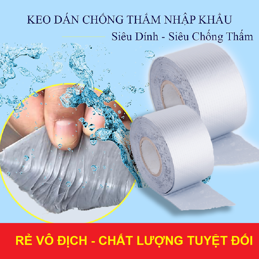 BĂNG KEO CHỐNG THẤM SIÊU DÍNH LOẠI 5 MÉT ngang 5cm