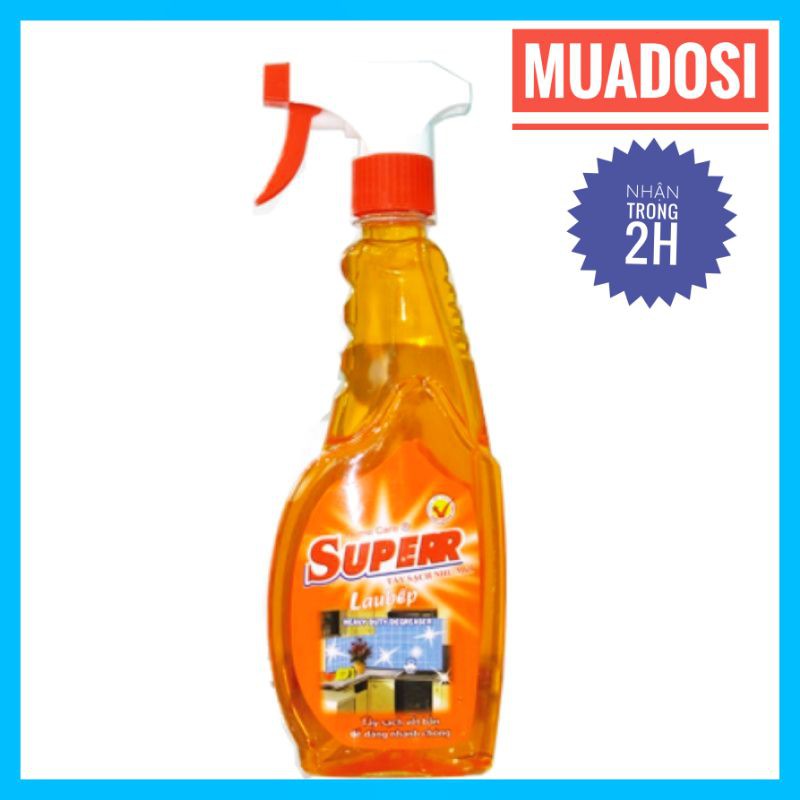 Nước Lau Bếp Tẩy Dầu Mỡ Vệ Sinh Nhà Bếp Supperr 500ml