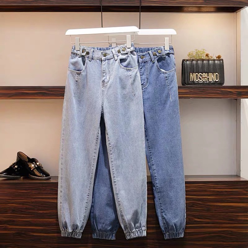 (k có sẵn) quần jeans bo gấu chun thời trang 0803