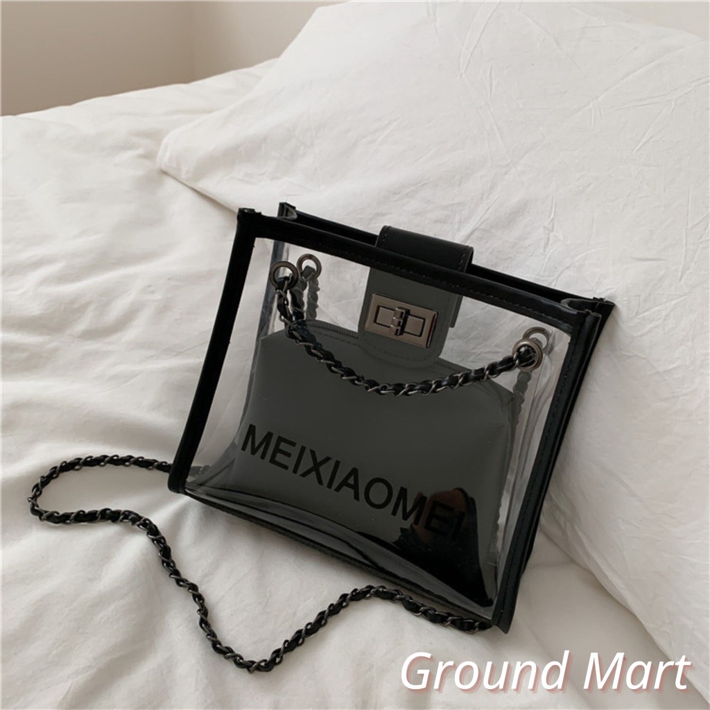 Túi đeo vai trong suốt dáng nhỏ, túi đeo chéo nữ MEIXIAOMEI thời trang, phong cách Hàn Quốc trẻ trung, năng động