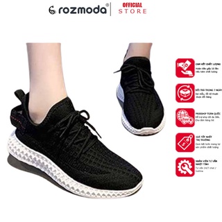 Giày lười nữ đế êm nhẹ giày lười vải nữ trắng Rozmoda GI12