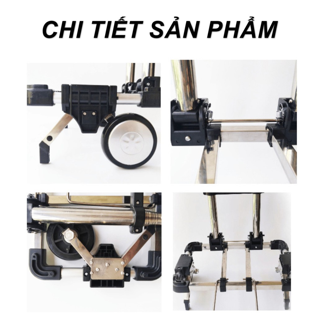 Xe kéo hành lý A4 siêu tiện lợi thích hợp đi mua sắm du lịch ( Tặng kèm dây ràng + túi đựng ) - Home and Garden