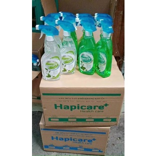 Chai nước rửa tay khô Hapicare+  - hương trà xanh-bạc hà cho khả năng kháng khuẩn, dạng xịt chính hãng