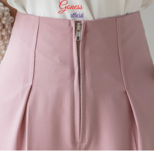 Quần suông ống rộng Goness lưng cao vải cao cấp culottes nữ mặc kéo dài chân - Q01