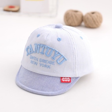 Mũ lưỡi trai cho bé  kẻ sọc thêu chữ thời trang phong cách hàn quốc cho bé 3-12 tháng