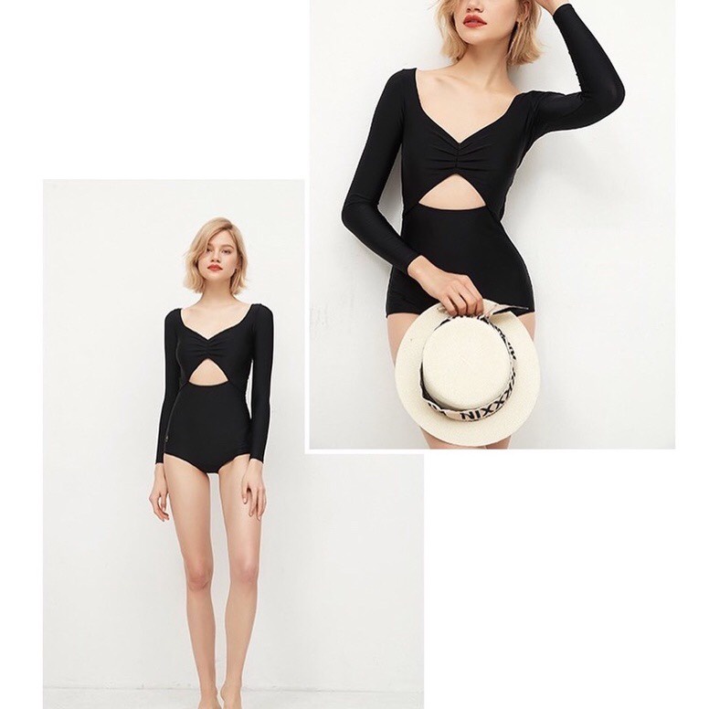 Bikini Đồ Bơi Nữ Nữ 1 Mảnh Liền Thân Dài Tay Freesize Bin Sports BHV164