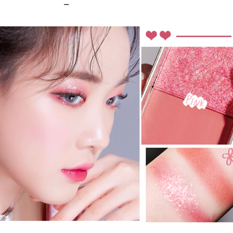 [Hàng mới về] Bảng phấn mắt 2 màu sắc long lanh quyến rũ độc đáo