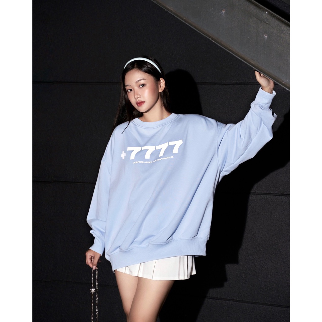 Áo Sweaters Unisex Local Brand SVT JUPITER màu sky blue