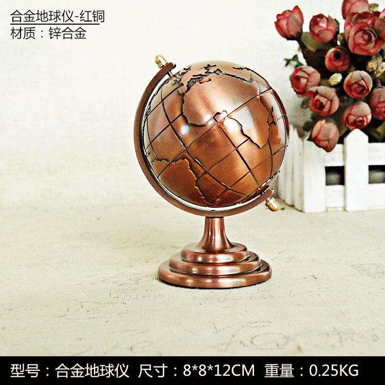 Mô Hình Trái Đất Thủ Công Bằng Kim Loại Thủ Công Trang Trí Nhà Cửa Văn Phòng Làm Quà Tặng