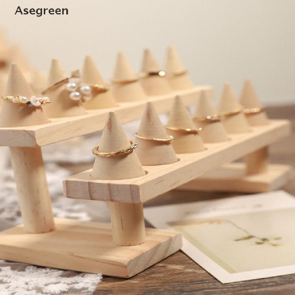 Giá Đỡ Trưng Bày Nhẫn Bằng Gỗ Phong Cách Boho