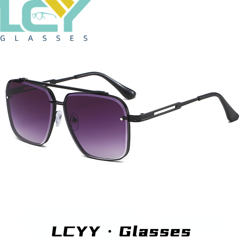 Kính Mát Gọng Vuông Kim Loại Phong Cách Âu Mỹ Thời Trang Cho Nam 5380