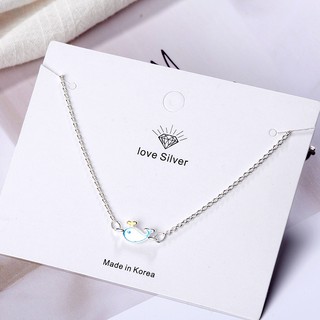 Lắc tay bạc cá heo xanh ( có ảnh thật )