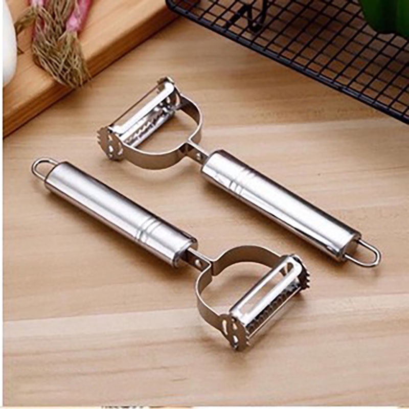 Nạo Rau Củ inox Đa Năng 2 in 1,  Nạo Hoa Quả 2 Lưỡi Bào Sợi Tiện Lợi, Giá Rẻ