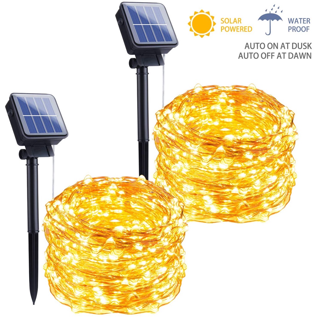 Dây Đèn Led 200 Bóng 22M 8 Chế Độ Sử Dụng Năng Lượng Mặt Trời