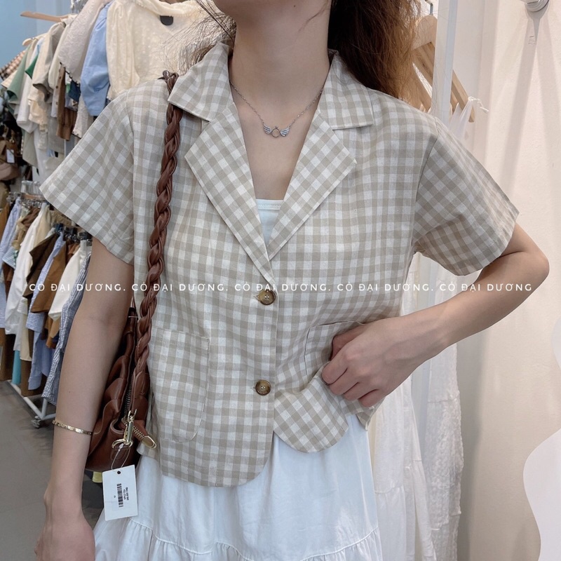 sơ mi kẻ vest 6124