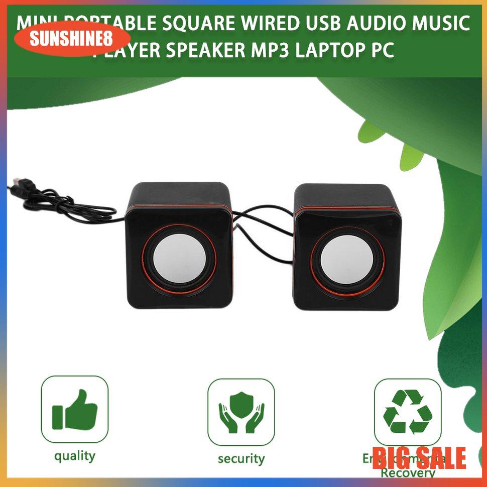 Loa Mini Hình Vuông Có Dây Kết Nối Usb