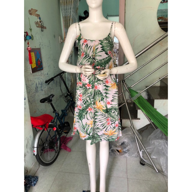 (45-55ky)Đầm lanh maxi dạng bèo dài 9 tấc