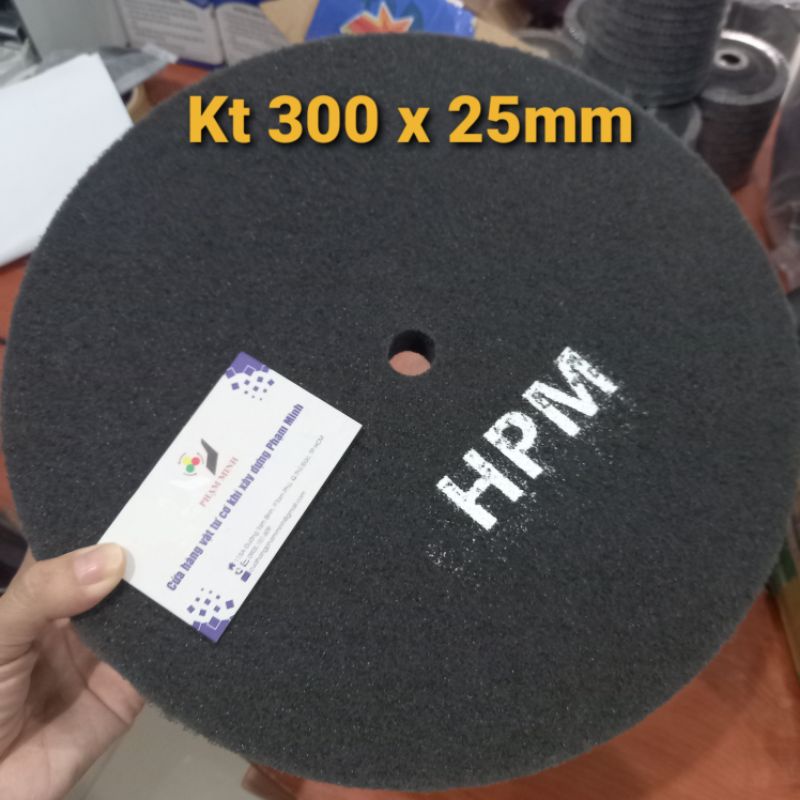 Bánh nỉ xám đánh bóng HPM 300x25x16mm(12x1&quot;)