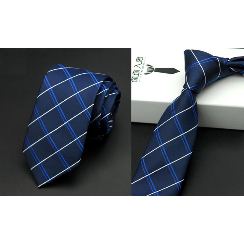 Cà Vạt Lụa Ôm Dáng Họa Tiết Chấm Bi / Chấm Bi 6CM Chất Lượng Cao Cho Chú Rể