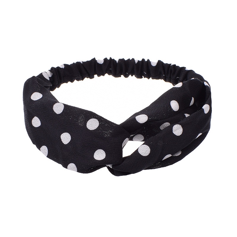 Băng Đô Vải Chấm Bi Co Giãn Phong Cách Hàn Quốc