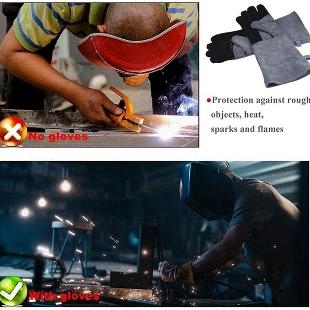 Găng Tay Da Tay Dài Cách Nhiệt Chống Lửa Nướng BBQ Cho Nam Và Nữ SOMEDAYZL