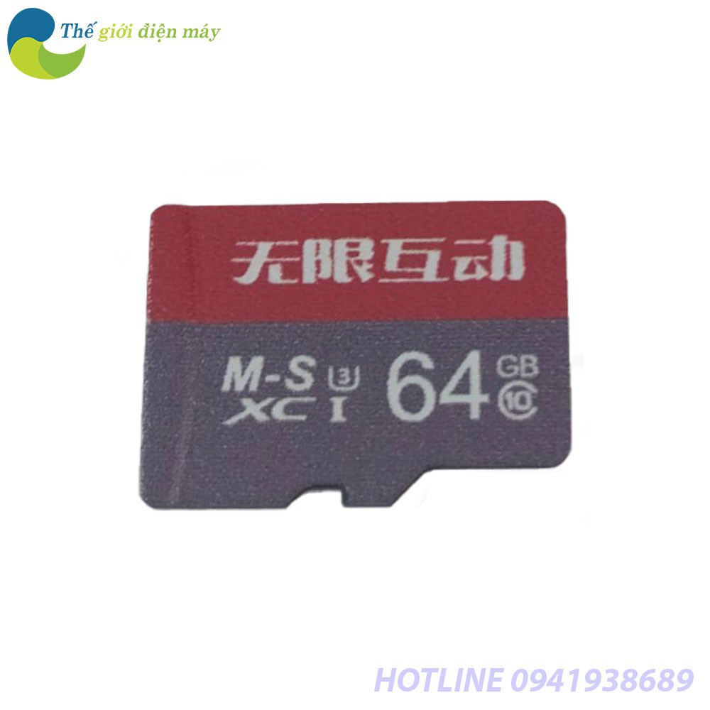 Thẻ nhớ Memory Card 64GB U3 Class 10 - Bảo hành 5 Năm - Shop Thế Giới Điện Máy 21