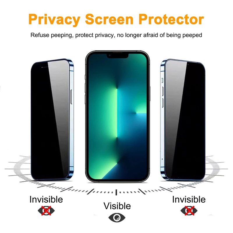 Kính cường lực chống nhìn trộm chống bám vân tay dẻo Cho iPhone 11 12 13 14 15 Pro Max X XS XR 6 6S 7 8 Plus SE