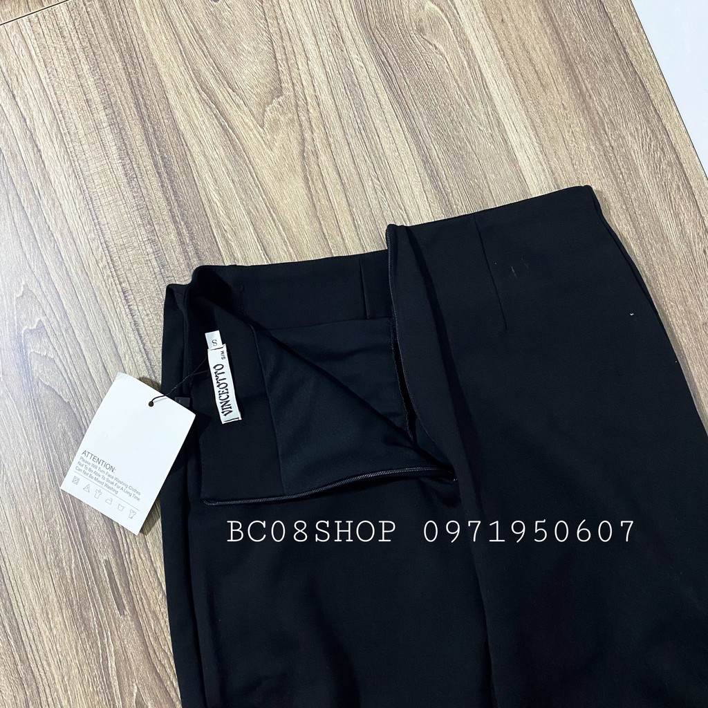 Chân Váy Dài Chữ A Midi Xẻ Tà Màu đen basic BC125 | BigBuy360 - bigbuy360.vn