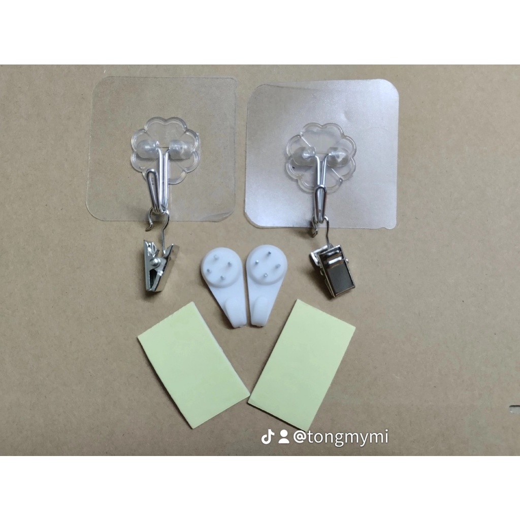Bộ móc dán tường treo tranh vải thay cho đinh đóng tường