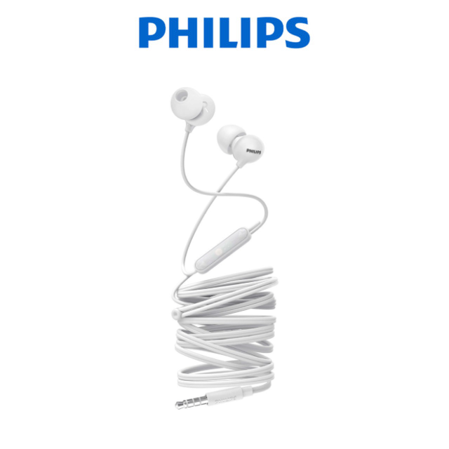 [Mã 267ELSALE hoàn 7% xu đơn 300K] Earphone Philips SHE2405WT/00 - White, with Mic