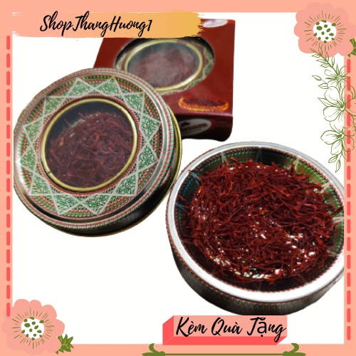 ❤SIÊU SALE❤Hộp 1gr Saffron Nhụy Hoa Nghệ Tây Iran Loại 1 Negin thương hiệu Bahraman hộp thiếc