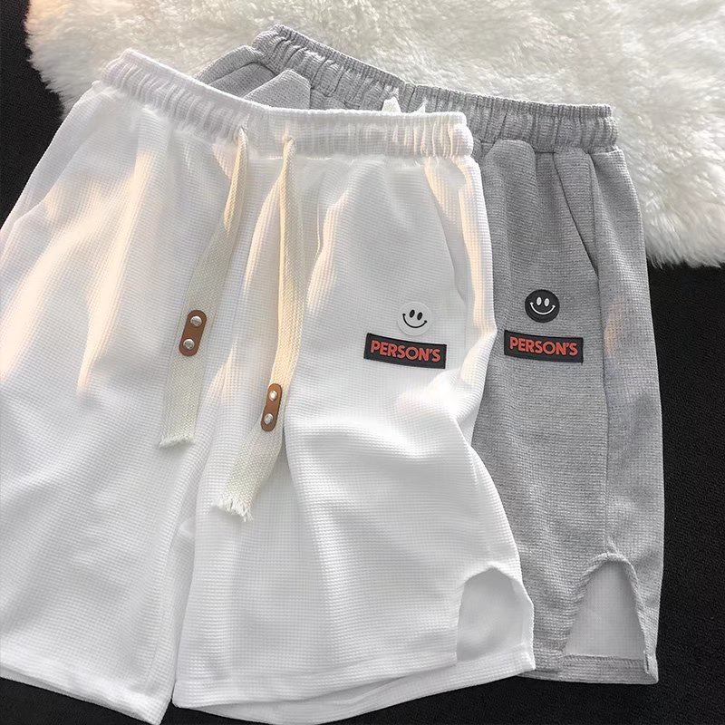 Quần Short Thể Thao Lưng Vừa Dáng Rộng Phối Dây Rút Kẻ Sọc Caro Thời Trang Mùa Hè Cho Nam