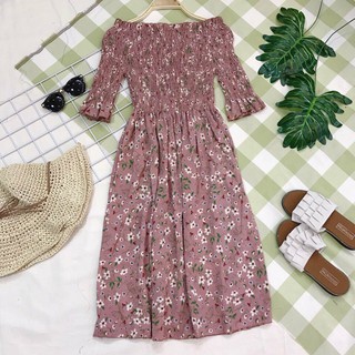 Đầm maxi trễ vai
