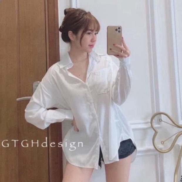 Áo sơ mi quốc dân chất tăm lụa 4 màu hothit. Áo sơ mi đuôi tôm mặc hè chất đẹp