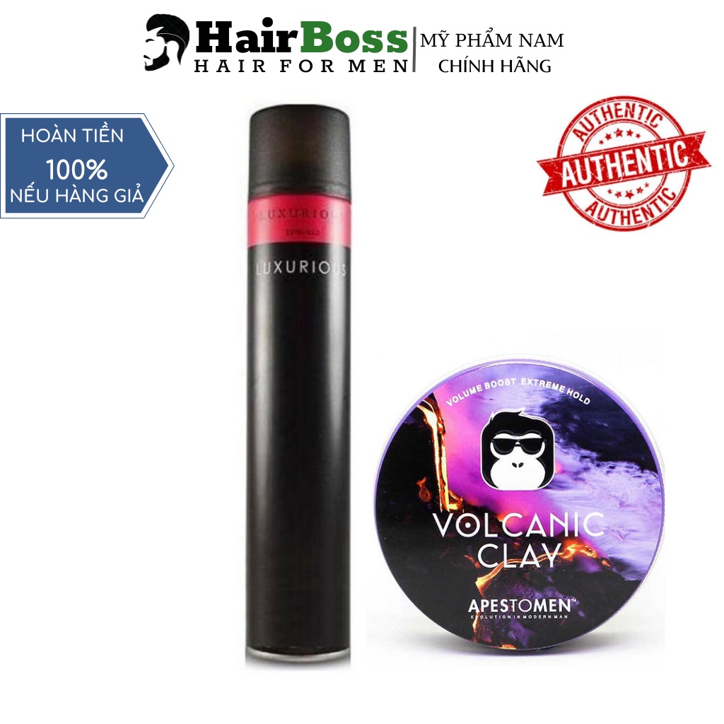 Sáp vuốt tóc nam APESTOMEN Volcanic Clay version 5 chính hãng giữ nếp tạo kiểu tóc