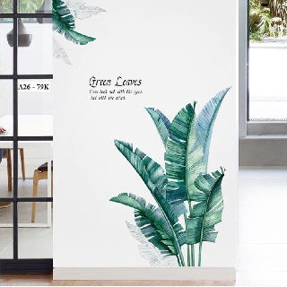 Decal dán tường Cây chuối A26 - Decal dán tường style Hàn Quốc