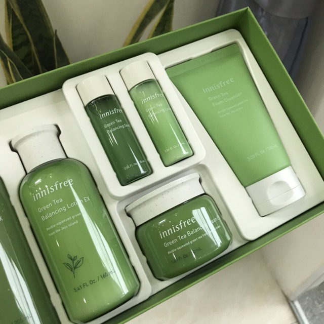 [ Chuẩn Auth] Set Dưỡng Da Trà Xanh innisfree 6 món