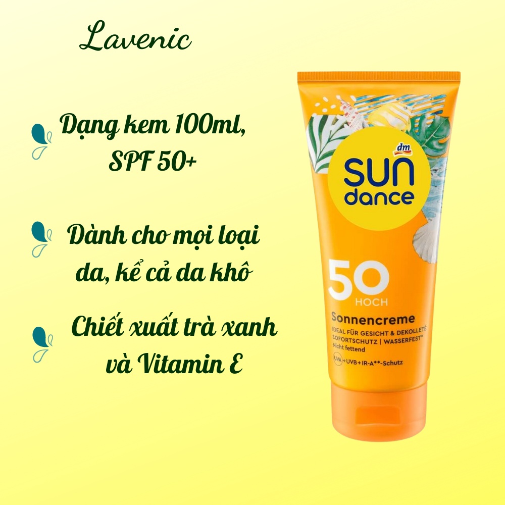 Kem, xịt chống nắng Sundance Đức cho mặt và body chống nước tốt - Shop Lavenic