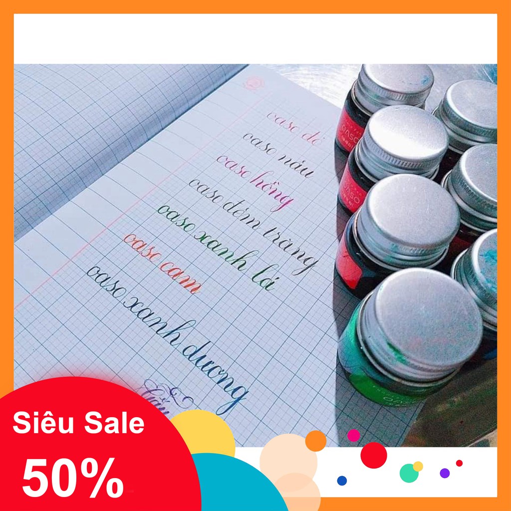 [ Chính hãng] Mực Lọ Oaso 20ml - Mực Chất Lượng Cao Đủ Màu - Phù Hợp Với Nhiều Loại Bút