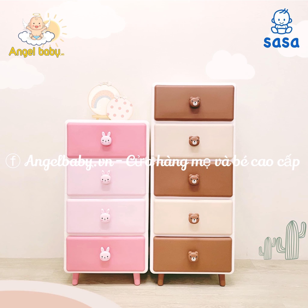 Tủ quần áo Gấu Brown và Thỏ Cony 3-4-5 tầng (size lớn)