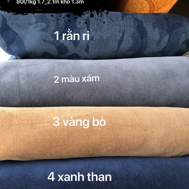 Vải nhung tăm thô lót nỉ cực ấm mềm, phù hợp may quần áo khoác mùa đông