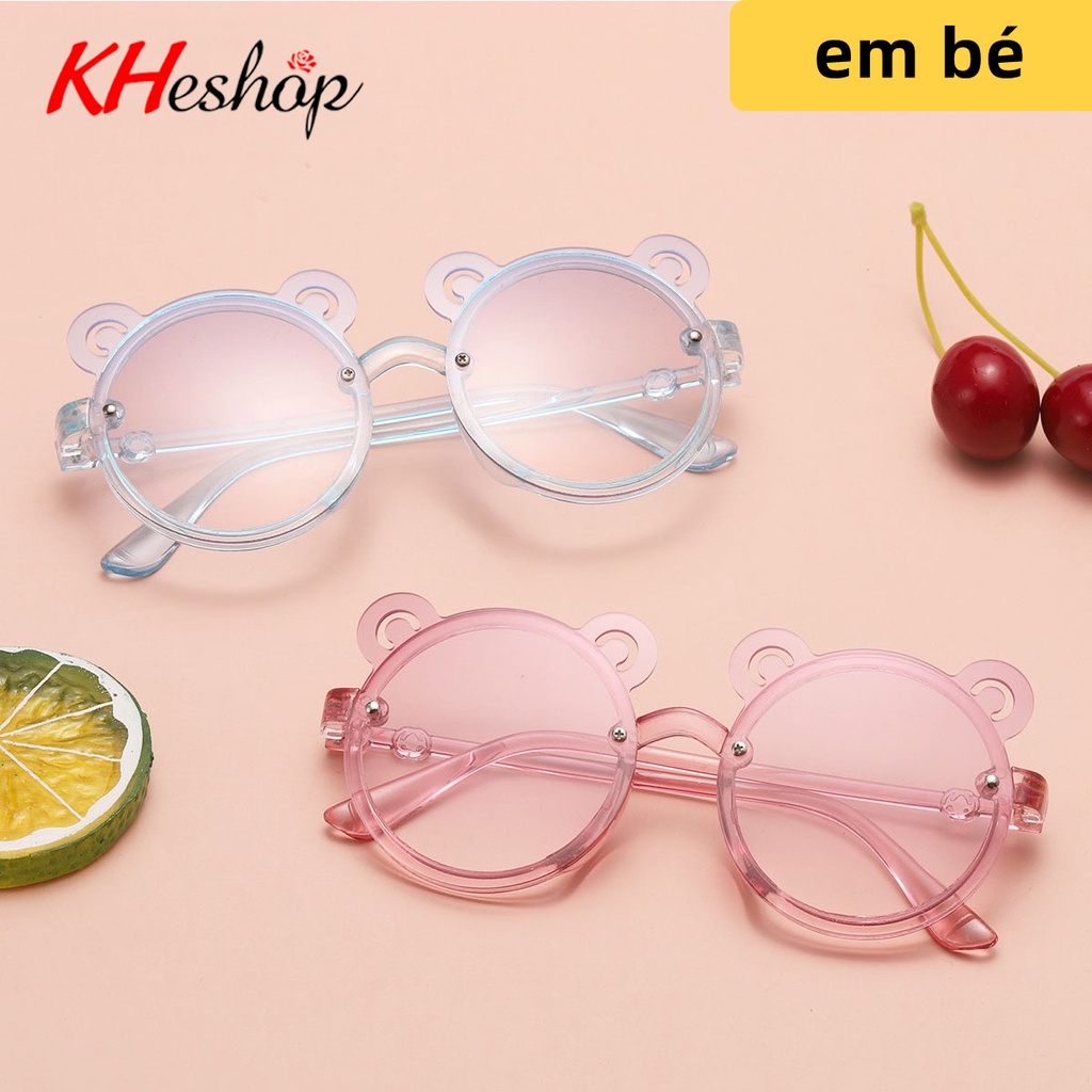 [Deal Siêu Hot] Kính trong suốt chống tia UV cho BÉ trai, gái hình Gấu hoạt hình dạo phố chụp hình cho Con Yêu mã Y6687