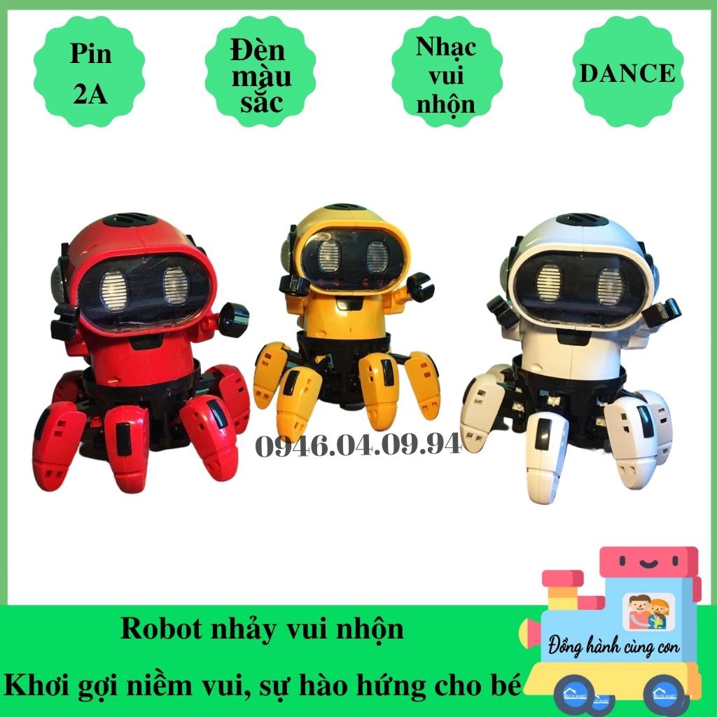 Đồ chơi phát nhạc ‍TẶNG PIN‍ Robot nhảy vui nhộn cho bé cả ngày vui vẻ