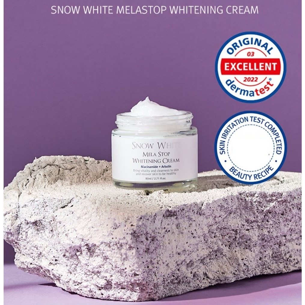 [Beauty Recipe] Snow White Mela Stop Whitening Cream 80ML Kem Làm Trắng Da Mặt Hàn Quốc 80ML