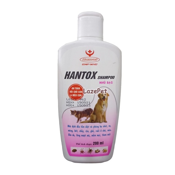 Sữa Tắm Hantox Trị Ve Rận Bọ Chét Cho Chó Mèo 200ml
